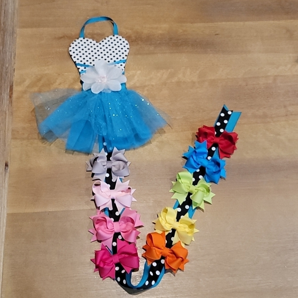 NWT Polka Dot Tulle Tutu BOW HOLDER - Picture 2 of 5